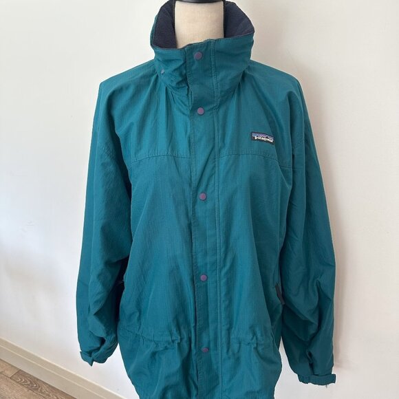 VTG Patagonia Winter Jacket Peacock  Blue Green SZ L EUC - Picture 13 of 13